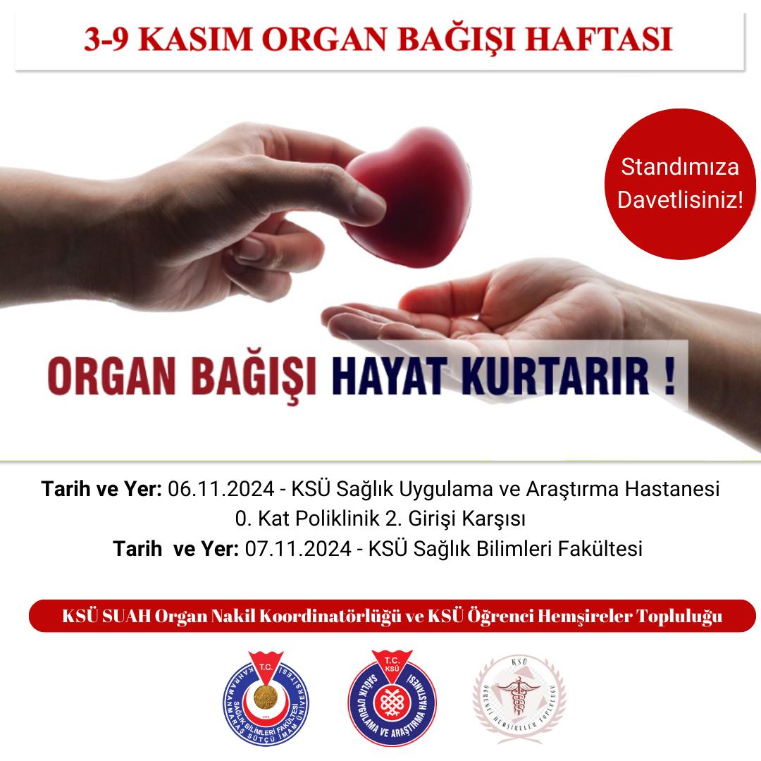 3-9 Kasım Organ Bağışı Haftası